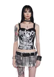 [Dolls Kill x Slipknot] All Out Life Corset Top