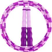 Lertenys Jump Rope Soft Beaded Segment Jump Rope Knot-Free Anti-Tangle Jump Rope Adjustable for Men, Women and Kids - Tangle 9ft
