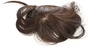 CLISPEED Clip in French Bangs Wig Human Hair Extensions High Temp Silk Easy to Wear Suitable for Daily Life Special Events