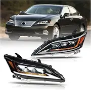 Headlights Full LED Headlamps With Start Up Animation Car Apartments Sequential Indicator Assembly Compatible With Lexus ES 2010-2012