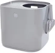 Modkat Modern Large Gray Cat Litter Box Kit Includes Scoop and Reusable Liner