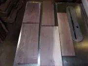 5 PC WALNUT LUMBER WOOD KILN DRIED BOARDS LOT 1236V CUT OFFS FLAT 3/4" THICK