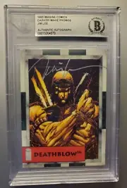 Jim Lee AUTO 1993 Darker Image Promo Deathblow card Beckett BAS Authenticated