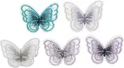 SHINEOFI 5Pcs Butterfly Embroidery Cloth Patches for Garment Decorative Appliques for Clothing Bags Shoes and Hats Easy to Apply Durable and Fade Resistant