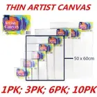 Blank Painting Canvas Artist Stretched White Primer Oil Acrylic Board Frame 5060