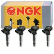 4 pc NGK Ignition Coils for 2011-2017 Audi Q5 2.0L L4 Spark Plug Wire Boot lh (for: Audi)