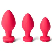 Secret Kisses Rosegasm 3-Piece Butt Plug Training Kit