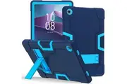 [Gadget & Gear Australia] For Lenovo Tab M10 Plus 3rd Gen 10.6 Inch 2022 TB125FU /TB128FU /TB128XU Hybrid Fancy Shockproof Heavy Duty Kickstand Case Cover (Navy Blue)