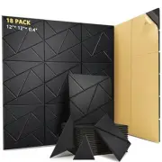 18 Pack Sound Proof Foam Panels for Walls,12" X 12" X 0.4"Wall Panels with