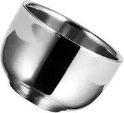 IWOWHERO Travel-Sized Men's Shaving Bowl Stainless Steel Shaving Soap Bowl Lather for Easy Lathering