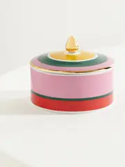 [La DoubleJ] La DoubleJ - Gold-plated Porcelain Jar - Pink - One size One size Pink