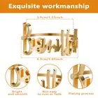 24Pcs Napkin Rings Gold Letter Napkin Holder 43mm Metal Napkin Buckles FldMv