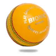 Cricnix Cricket Ball Bionic Indoor Leather Yellow 3.8oz (1-Pack) for Seniors or Juniors