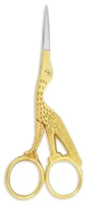 Gold stork 4.5" embroidery scissor