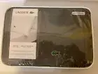 LACOSTE 100% Cotton Percale Twin XL Sheet Set Dark Gray