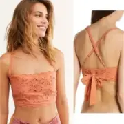Intimately By Free People Size M Bronze Cassandra Cross-Back Cropped Top NWT