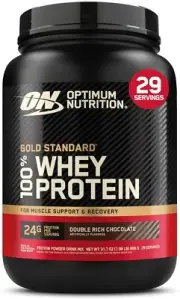 Optimum Nutrition Gold Standard 100%Whey Protein Powder, Double Chocolate 2-lb