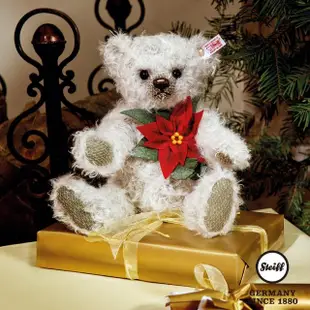 【STEIFF德國金耳釦泰迪熊】Poinsettia Teddy Bear(限量版泰迪熊)