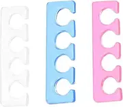 Beaupretty 3pcs Silicone Toe Separators Flexible Nail Art Spacers for Manicure Safe Lightweight Design for Nail Polish Application Salons Home Use