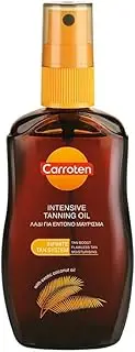 [Carroten] Intensive Tanning Oil SPF 0, 50 ml - Tanning Accelerator with Carrot and Coconut Oils - Vegan Tanning Oil with Vitamins A & E