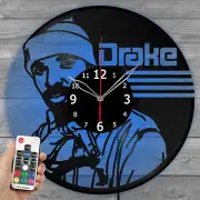 LED Vinyl Clock Drake Light Vinyl Record Wall Clock Decor Home 4406