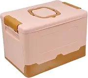 Folding Storage Crate | Folding Storage Bins | Portable Containers Stackable with Lid and Handle | Large Capacity Outdoor Camping Crates for Keepsake Toy Photos Nursery Wardrobe Bookshelf
