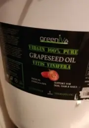 1 Gallon Virgin 100% Pure Organic Cold Pressed Grapeseed Oil Multi Purpose