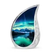 Aurora Borealis Urn - Small Urns For Human Ashes - Mini Urn For Ashes Adult Male