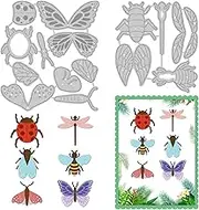 INFUNLY 6pcs/set Insects Die Set 3D Metal Butterfly Cutting Dies Dragonfly Dies for Card Making Embossing Stencils Template for DIY Craft Album Paper Card Decor