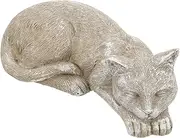 Yardwe Cat Memorial Stone - Sleeping Pet Statue Resin Grave Marker Headstone for Garden, Remembrance and Loss