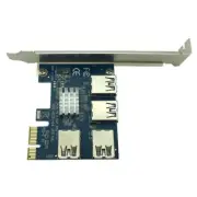 PCIE Riser Card Board PCI-E 1 to 4 PCI Express USB 3.0 Slots Multiplier Adaptor