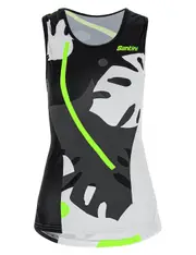 Santini Sleek Maui Women's Sleeveless Tri Top - Green Size L