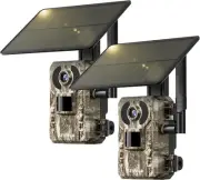 SEHMUA 4G LTE Cellular Trail Cameras with Live Streaming, Solar Game Cameras...