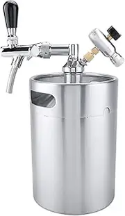 ZHZXBDGQ 5L Mini Stainless Steel Keg with Faucet Pressure Home Brewing Craft Beer Dispenser Set Mini Keg Beer Homebrewing Home Brew