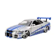 Jada 1:24 Fast & Furious Brians '02 Nissan Skyline GT-R Diecast Model Car