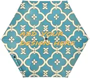[miaozhen] custom UV 50+ umbrella compact Flat Geometric Quatrefoil Pattern in beach with patterned case personalizable umbrellas for rain windproof auto open paraguas