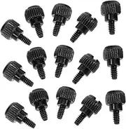 Angoily 100pcs Chassis Screws Computer Accessories Laptop Repair Screws Knurled Thumb Nuts Computer Case Thumbscrews Carbon Steel Thumbscrew Replacement Black Q215a Carbon Steel