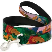 Pet Leash - Lion King Simba & Nala Growing Up Scenes - 4 Feet Long - 1.5" Wide