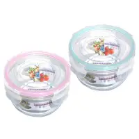 在飛比找蝦皮購物優惠-彼得兔 圓形玻璃保鮮盒組 2入裝 700ml MIT台灣製