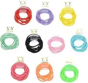 FBAODA 100pcs 2mm Candy Color Baby Girls' Elastic Hair Bands Bobbles Accessories for Toddlers