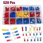 Insulated Electrical Wire Splice Terminal Spade/Crimp/Ring Connector Kit 520 PCS