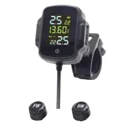Motorcycle TPMS Tire Tyre Pressure Monitor System Waterproof 2 External Sensors (for: Suzuki)