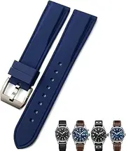 [BCMCBV] 20mm 21mm 22mm Rubber Silicone Black Blue Watchbands for IWC PILOT Mark 18 Watch Sports Strap