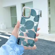 For Samsung Galaxy A12 Translucent Plating Flower Phone Case
