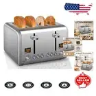 4 Slice Stainless Steel Toaster with LCD Display & 7 Shade Settings