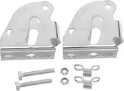 iplusmile 2 Sets Folding Flatbed Truck Handrail Base Strong and Reliable Handle Mount Bracket for Platform Carts Mounting Base for Flatbed Truck Handle