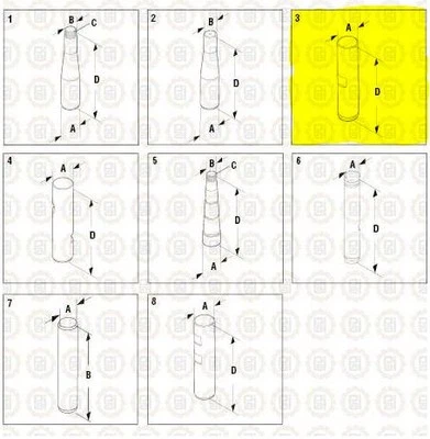 King Pin Set, 1.625" Dia.- 9.2" Length PAI Akp-9837 Replaces Oem #: R200267,