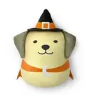 Target Bullseye Dog In Witch Costume Throw Pillow 16 x 10 Pup Halloween 2024