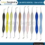 Dental Composite Filling Instruments Silicon Handle Scaler Curettes of 10 Pc set