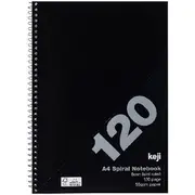 Keji A4 PP Notebook 120 Page Black
